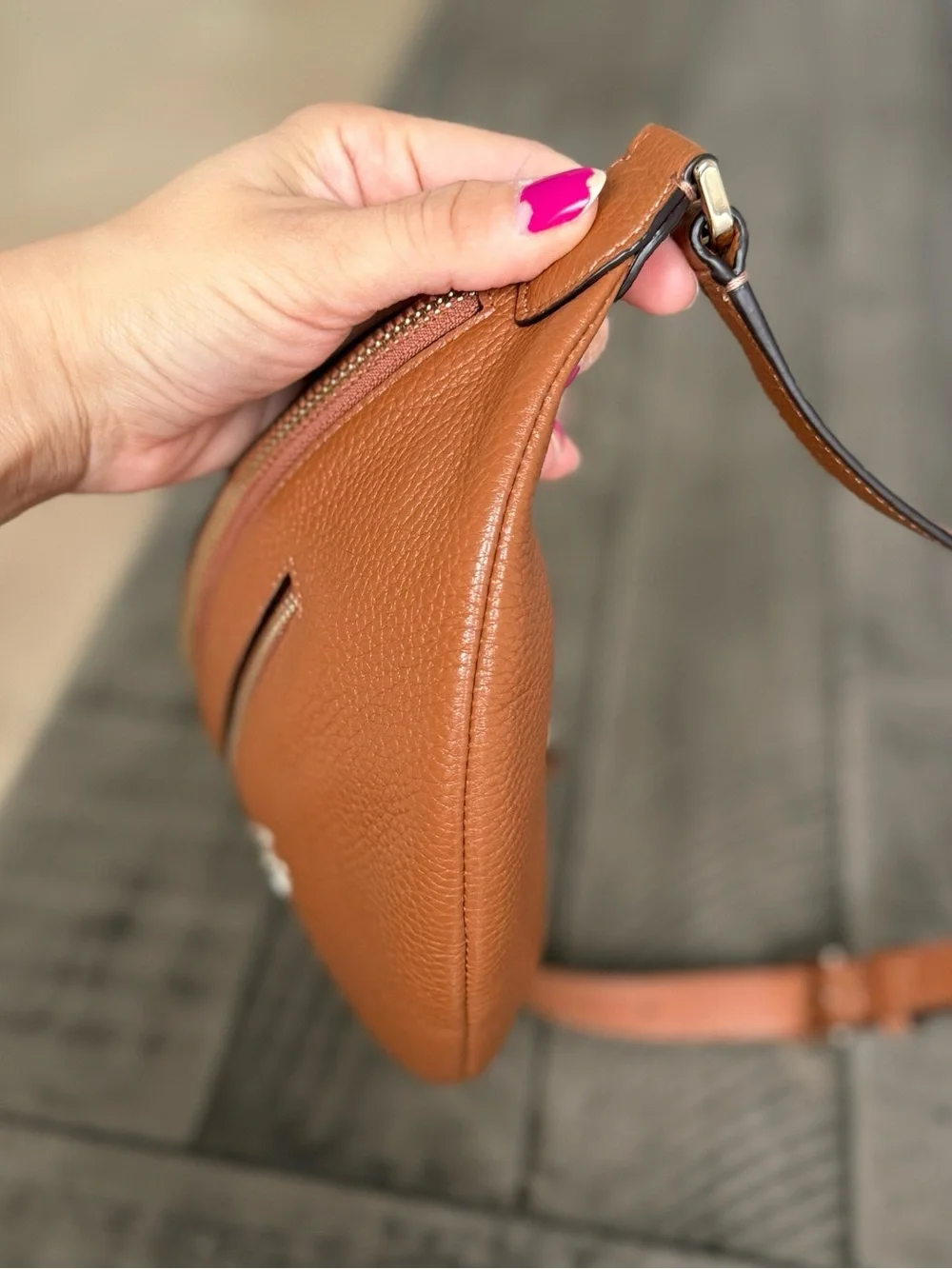Kate spade Leila belt bag gingerbread waist Fanny leather new